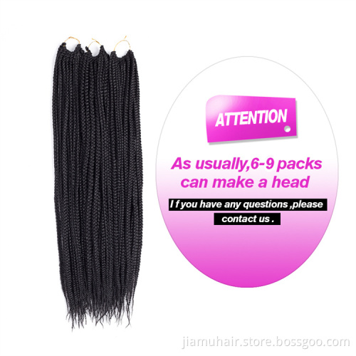 Braiding Hair Extension Ombre Synthetic Hair box braids crochet hair wholesale